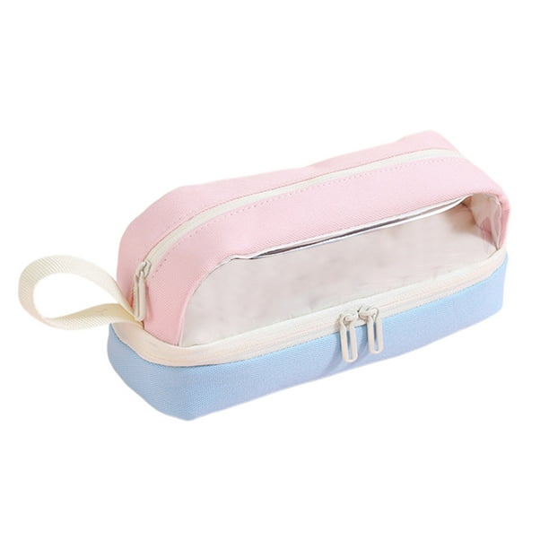 Estuche cilíndrico para lápices, bonito, para estudiantes de primaria, de gran capacidad, con cremallera, para guardar papelería.