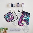 thumbnail image 5 of Dj Rabbit with Neon Sunglasses 5 Pcs Kitchen Set Heat Resistant Oven Mitts and Non-Slip Pot Holders with Adjustable Cooking Apron, 5 of 6