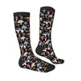 thumbnail image 3 of Picia Women Crew Soft Moisture-wicking Socks Mushrooms and Autumn Leaves Pattern Design Cotton Socks, One Size fit All, 3 of 9