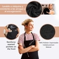 thumbnail image 3 of Delantales 3 piezas, Mandiles Negro Unisex Lavable a Máquina para Cocina, Manualidades, Barbacoa, Dibujo al Aire Libre (Negro), 3 of 4