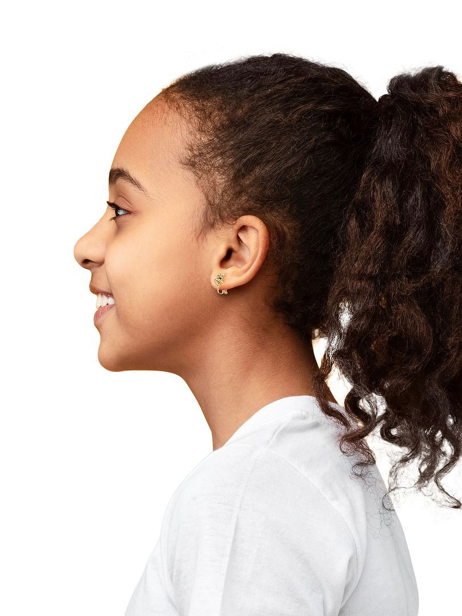 Wonder Nation Girls Goldtone Clip-On Earring Set, 5 Pairs