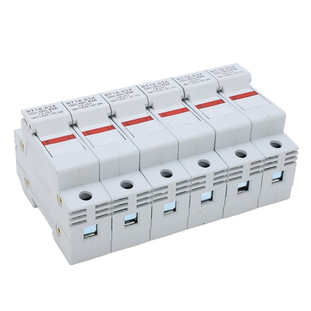 Base de fusible montada en riel, RT18-63X Fusible montado en riel Base de fusible de potencia Portafusibles montado en riel Tecnología de vanguardia