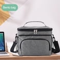 thumbnail image 2 of NFTIGB 16L Big Capacity Leak Proof Lunch Bag Thermal Large Picnic Cool and Warm Insulated Pack Outdoor Food and Beverage Storage Shoulder Bag, Gray, 2 of 7
