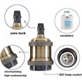thumbnail image 2 of E27 Bronce Vintage Edison Douille De Support De Lampe, 6 Plafond Socket Base De Lampe Base De Lampe Rtro Suspendu Support De Lampe Pendentif Ada, 2 of 5
