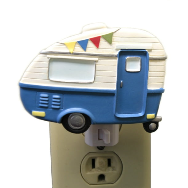 Home Decor Camper Night Light Vintage Look Er58555 Blue