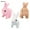 Pink+White+Yellow, variant on Electric Rabbit Toy Plush Bunny Battery Operated Hopping Animal Rabbit Interactive Toys Gifts for Children Boy Girls