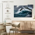 thumbnail image 5 of Elephant Stock Leaping Dolphins Wall Art - Horizontal Canvas Wall Art - Living Room Wall Decor - Animal Canvas - Gray And Blue Decor - 12" x 8", 5 of 8