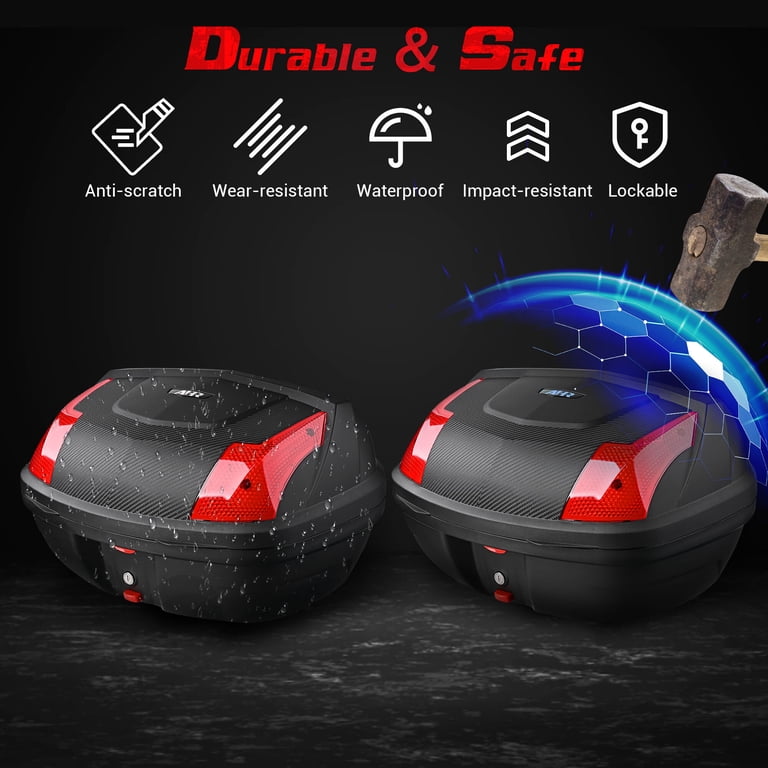 AHR 48L Motorcycle Tour Tail Box Scooter Trunk Storage Lock