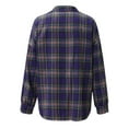 thumbnail image 3 of Flannel Plaid Shirts for Women Loose Fit Boyfriend Long Sleeve Button Down Shirt Casual Fall Blouse Jackets, 3 of 5