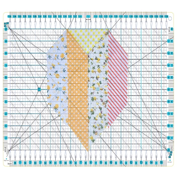 CCOCC Quilting Ruler,15.5" x 10" Slotted Rulers for Quilting and Sewing Quilt Strip Rulers for Fabric Cutting