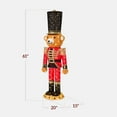 thumbnail image 2 of Christmas Nutcracker Bear 5ft Pop UpLighted Large Holiday Decoration w/150 Twinkling LED lights for Outdoor, Indoor - Red, 2 of 7