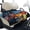 Tropical Sunset Palm Print, variant on Pzuqiu American Flag Quilted Golf Cart Seat Cover | 2-Person With 4 Storage Pockets | Non Slip Universal Fit for EZGO Yamaha Club Car