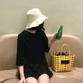 thumbnail image 5 of Women's Anti-UV Foldable Cotton Bucket Hat for Summer Beach Vacation Travel, 5 of 7