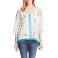 thumbnail image 1 of Karen Kane Blusa con dobladillo en el borde para mujer, multicolor, mediana, 1 of 1