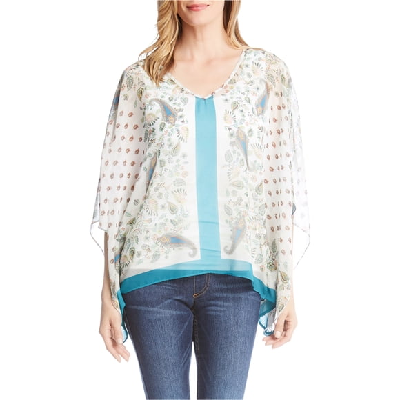 Karen Kane Blusa con dobladillo en el borde para mujer, multicolor, mediana