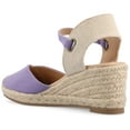 thumbnail image 3 of Journee Womens Ashlyn Wedge Heel Espadrille Sandals, Widths Available, 3 of 9