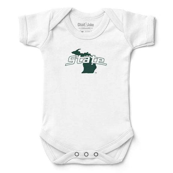 Infant Chad & Jake White Michigan State Spartans  Bodysuit