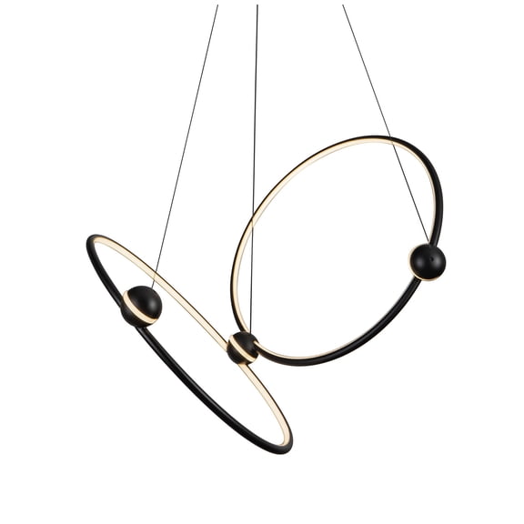 Kuzco Lighting Ch17702 Isho 36" Wide Abstract Ring Chandelier - Black