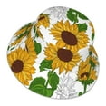 thumbnail image 3 of Kll Plump Sunflower And Sketch Sunflower Bucket Hat For Women Men Packable Travel Beach Sun Hat Outdoor Rave Accessories Reflective Fisherman Cap, 3 of 9