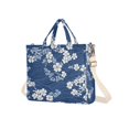 thumbnail image 7 of FORMRS Womens Corduroy Tote Bag Crossbody Shoulder Handbag with Pocket, Floral Ocean Waves, 7 of 7