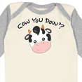 thumbnail image 4 of Inktastic Cow You Doin'? Cute Cow Boys or Girls Long Sleeve Baby Bodysuit, 4 of 5