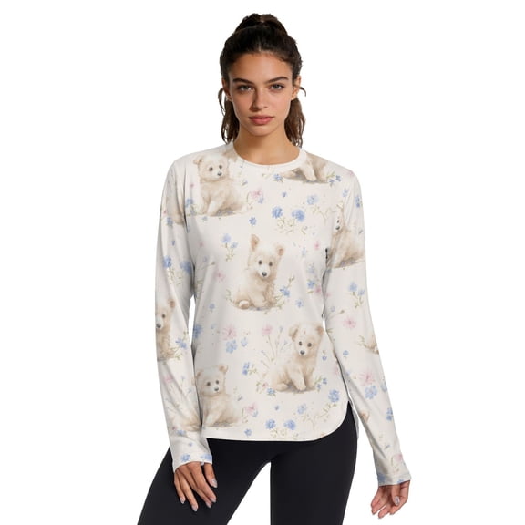 Cut Dog Women UPF 50 UV Shirts Long Sleeve with Thumb Holes Workout Sun Shirt Quick Dry Athletic Hiking Tops