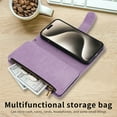 thumbnail image 6 of Allytechgroup Wallet Case for Apple iPhone 14 Pro, Multiple Cards Slots Zipper Pocket PU Leather with Stylish Pattern Hand Strap Flip Cover Phone Case for iPhone 14 Pro, Purple, 6 of 7