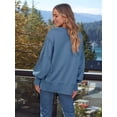 thumbnail image 4 of Womens Oversized Sweatshirts Hoodies Crewneck Shirts Fall Outfits Teen Girls Y2k Winter Clothes Blue XXL, 4 of 7
