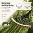 thumbnail image 2 of Mesh Hammock with Spreader Bar, 100x51 inch Breathable Single/2 Person Hammock with Tree Straps & Carry Bag, Portable Camping Hammock for Outdoor Patio Yard Beach Backyard, Max 450lbs, Blue, 2 of 5