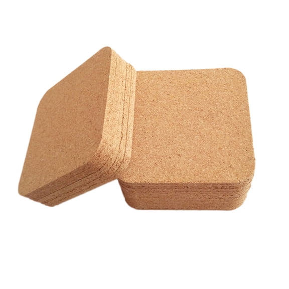 OUNONA Set of 10 Wooden Cork Placemats with Insulation for Dining Table and Home Decoration