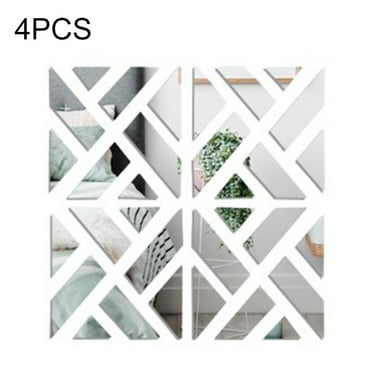 Silver Square Mirror Tiles, 20*20cm, Upgrade Your Home Decor Effortlessly with Stylish Acrylic Mirror Wall Stickers,