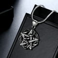 thumbnail image 4 of Jewmon Wiccan Pentagram Necklace for Men Pentacle Star Entwined Snake Protection Pendant Necklace Graduation Gifts for Him Son, 4 of 9
