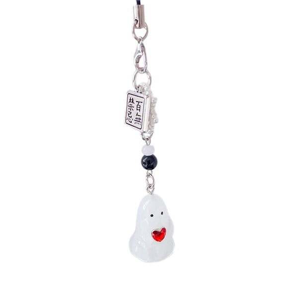 SIEYIO Trendy Resin Bead Pendant Versatile Card Book Chain Handmade Cute Spirit Pendant Themed Cell Phones Straps