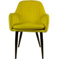 thumbnail image 2 of Sillón Comedor Eames Tapizado Rack & Pack  Mostaza Terciopelo Sala Habitación, 2 of 5