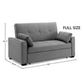 thumbnail image 5 of Nantucket Pull-Out Chenille Sleeper Sofa with Accent Pillows, Full Size, Light Gray, 5 of 7