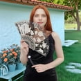 thumbnail image 6 of QZS Black Chinese Lace Handheld Folding Fan,Reusable Folding Fan for Women Wedding Decoration Dancing Party,Dancing Decoration for Party,Wedding, 6 of 6
