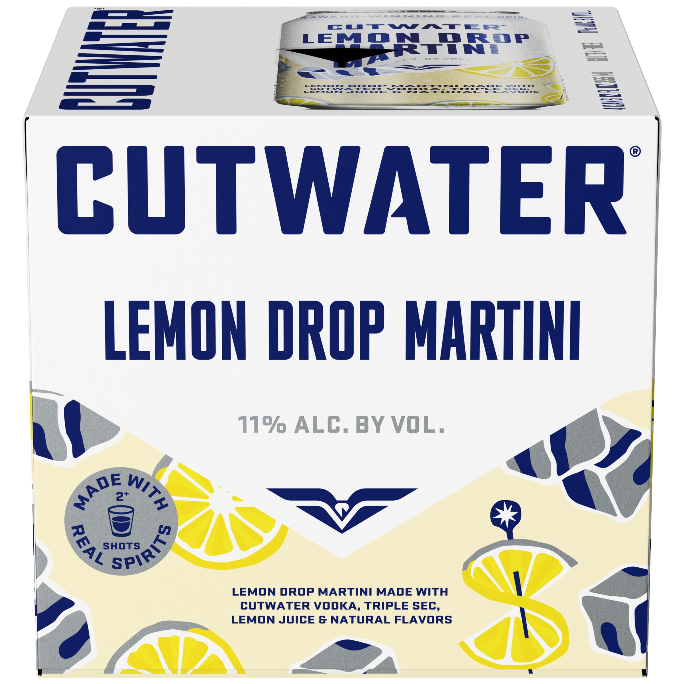 Cutwater Lemon Drop Martini 4 pack 12 fl oz Aluminum Cans, 11% ABV