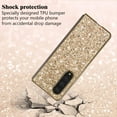 thumbnail image 4 of Compatible with Samsung Z Fold 4 Case Glitter Bling Samsung Galaxy Z Fold 4 Phone Case for Girls Cute Bumper Shockproof Protective Cases (Gold), 4 of 12