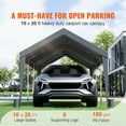 thumbnail image 2 of VEVOR Carport Car Canopy Garage Shelter Tent 10x20ft with 8 Poles for Auto Boats, 2 of 9
