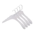 thumbnail image 1 of Perchas de armario duraderas de 4 piezas con gancho plano único de Bargains, color blanco, 1 of 5