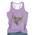 thumbnail image 4 of xfsWaSs Womens Tank Tops Summer Fashion Butterfly Print Round Neck Tank Top Sleeveless T Shirts Casual Basic Tunic Shirts For Ladies Women Camisole Tops, 4 of 4