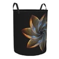 thumbnail image 2 of LNWH Laundry Basket, Black Colorful Metal Abstract Art Pattern Foldable Laundry Hamper With Handles Waterproof, Medium, 2 of 8