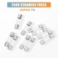 thumbnail image 3 of Unique Bargains 25pcs Car 7A Quick Blow Glass Tube Fuses Breaking Voltage 250V 5x20mm 0.2x0.79 Inch Fuse Glass Tubes, 3 of 6