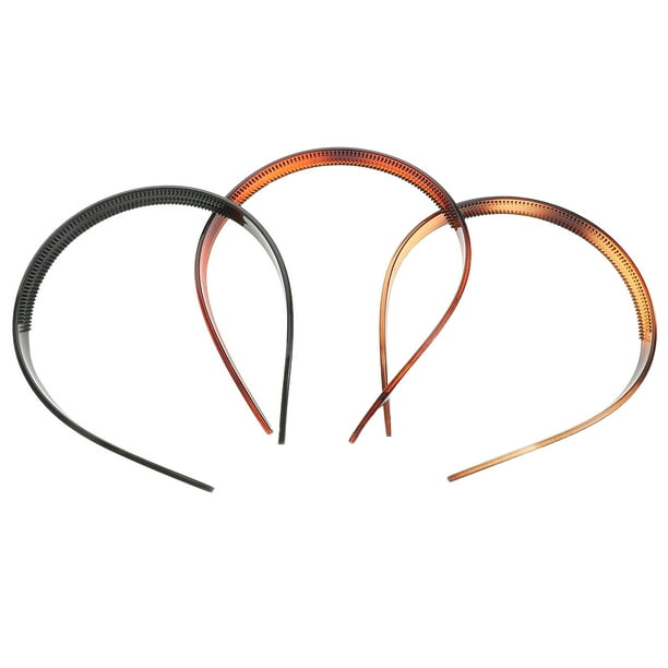 3 diademas para gafas: diademas antideslizantes, sin presión, finas y a la moda, con dientes en forma de U, accesorios para el cabello para uso diario en la oficina y deportes.