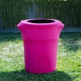 thumbnail image 4 of LA Linen Stretch Spandex Trash Can cover 44-Gallon Round,Fuchsia, 4 of 4
