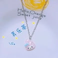 thumbnail image 2 of 10 piezas Kawai Sanrio Cinnamoroll Melody Kuromi estudiante Bijou collar clavícula cadena ajustable colgante accesorios niñas juguete regalo, 2 of 6
