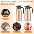 thumbnail image 5 of 2 Pcs Thermal Coffee Carafe Insulated Stainless Steel Coffee Carafe for Hot Liquid Vacuum Thermal Pot Creamer Pitcher Dispenser with Brushes Keeping Hot Water Milk(Rose Gold), 5 of 13