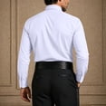 thumbnail image 5 of Ceisia Men's Formal Tuxedo Shirt Pleated Front Long Sleeve Solid Color Dress Shirt For Wedding Party White M Gift, 5 of 9