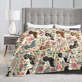 thumbnail image 4 of Cute Dachshund Pattern Sausage Pattern Throw Blanket Soft Lightweight Cozy Premium Flannel Warm Bed Blanket for Bedroom Living Couch All Seasons 50"X40", 4 of 6