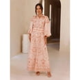 thumbnail image 2 of Linen loose casual belted puff sleeve dress, 2 of 7